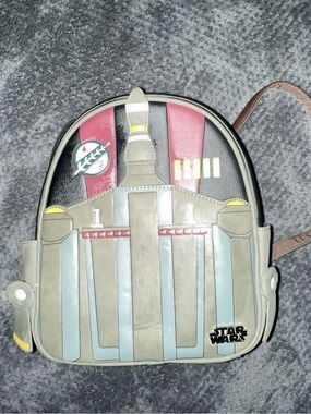Star Wars Green, Red & Black Boba Fett Mini Backpack